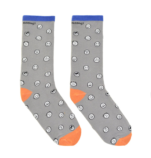 Grey Faces Socks