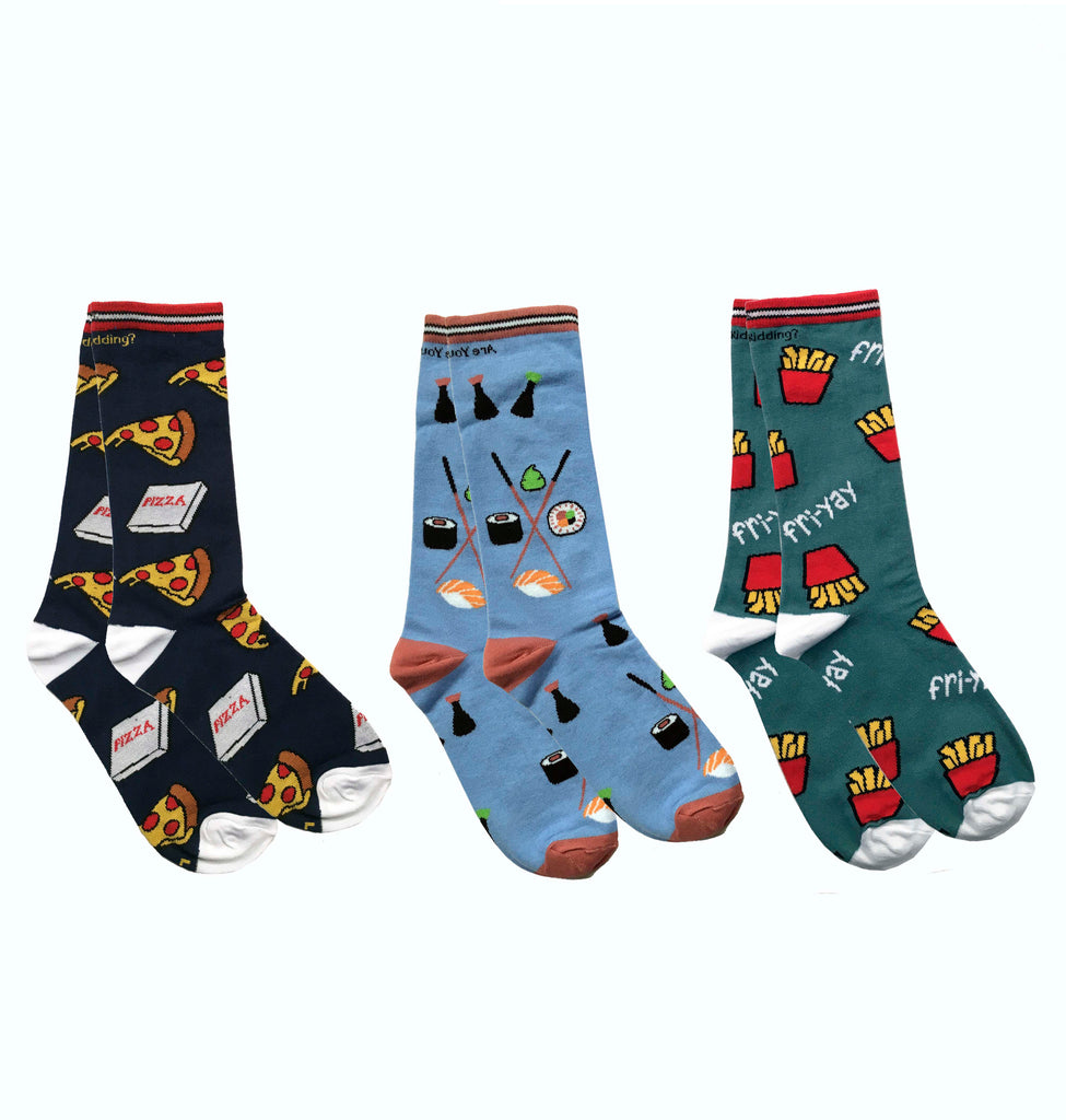 Favorite Foods Socks 3-Pack – Are You Kidding Socks